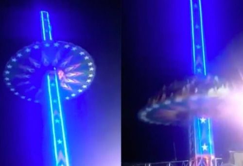 Se derrumba juego mecánico en la India dejando al menos 16 heridos