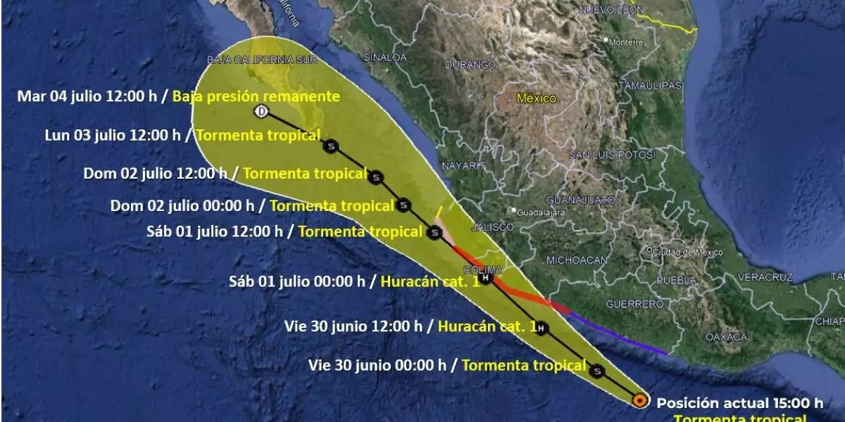 Tormenta tropical Beatriz podría elevarse a huracán categoría 1 y afectar a estos estados