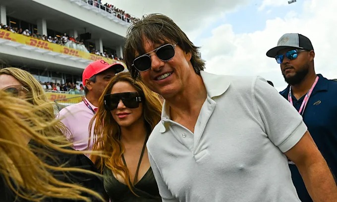 Captan a Shakira y Tom Cruise en el Gran premio de Miami