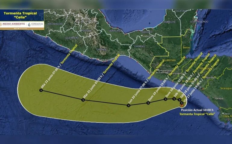 Se forma la tormenta tropical Celia en el Océano Pacífico, provocará lluvias en estos estados