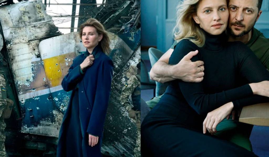 Polémicas fotos de Zelenski y su esposa para Vogue usando de fondo la guerra