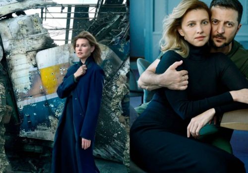 Polémicas fotos de Zelenski y su esposa para Vogue usando de fondo la guerra