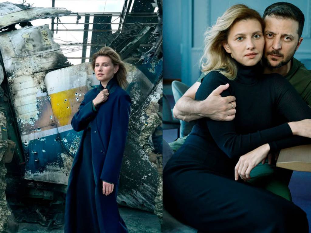 Polémicas fotos de Zelenski y su esposa para Vogue usando de fondo la guerra