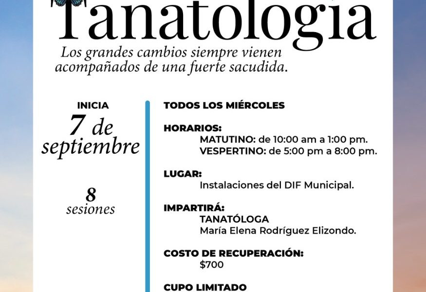 INVITAN AL NUEVO TALLER DE TANATOLOGÍA EN JESÚS MARÍA
