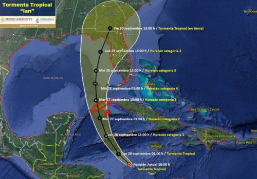 Llegará Ian como tormenta tropical mayor a costas de Quintana Roo, advierte SMN