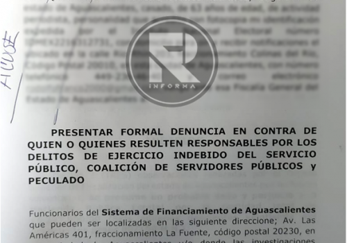 DENUNCIA RODOLFO FRANCO A FUNCIONARIOS DE SIFIA
