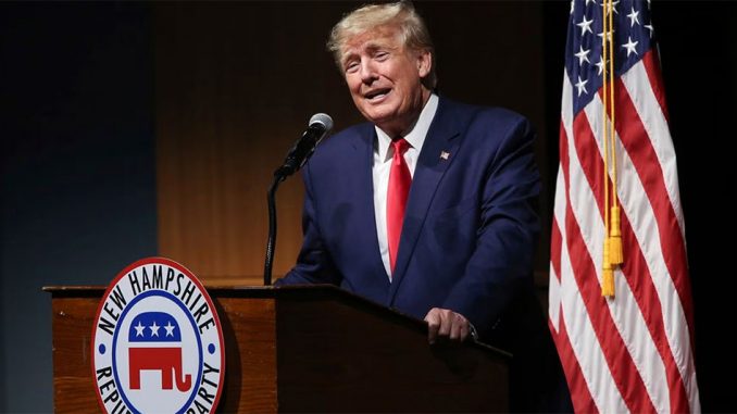 Tras su primer evento oficial de campaña, Trump se burla del gobierno de AMLO