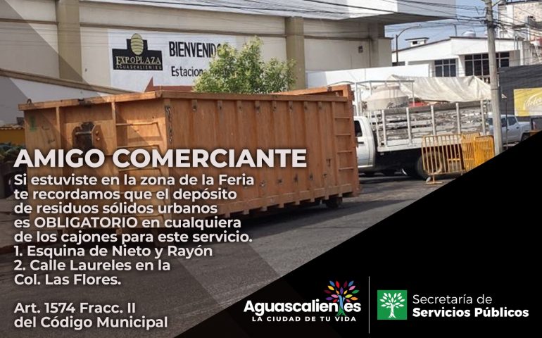 CONTINÚA MUNICIPIO CON TRABAJOS DE RECOLECCIÓN DE ESTRUCTURAS Y DESECHOS EN EL ÁREA FERIAL