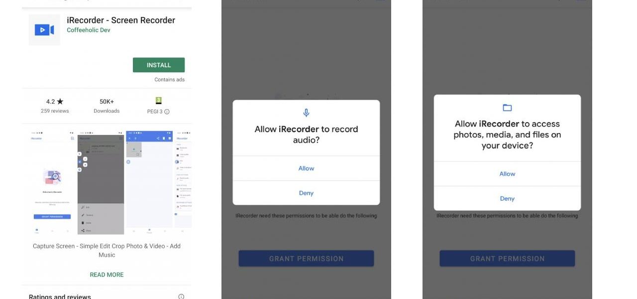 Esta app de grabacion de pantalla, grava y envia lo que escucha de tu telefono