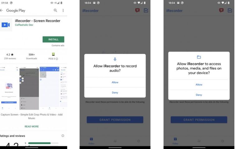 Esta app de grabacion de pantalla, grava y envia lo que escucha de tu telefono