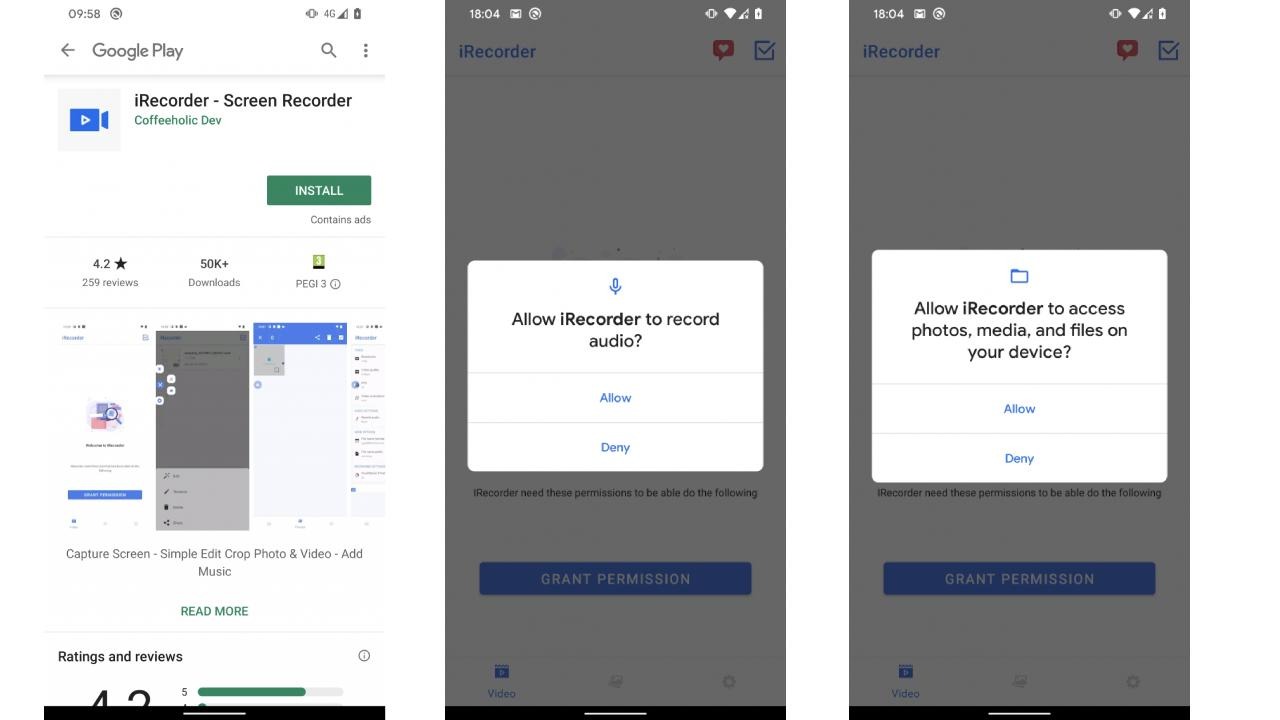 Esta app de grabacion de pantalla, grava y envia lo que escucha de tu telefono
