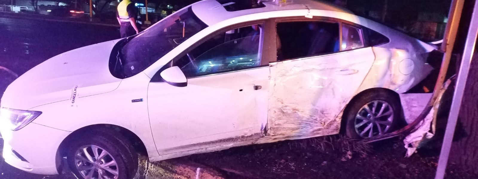 APARATOSO CHOQUE QUE SE REGISTRÓ EN AVENIDA JOSÉ MARÍA CHÁVEZ A LA ALTURA DE CIUDAD INDUSTRIAL FUE INTERVENIDO POR POLICIAS VIALES.