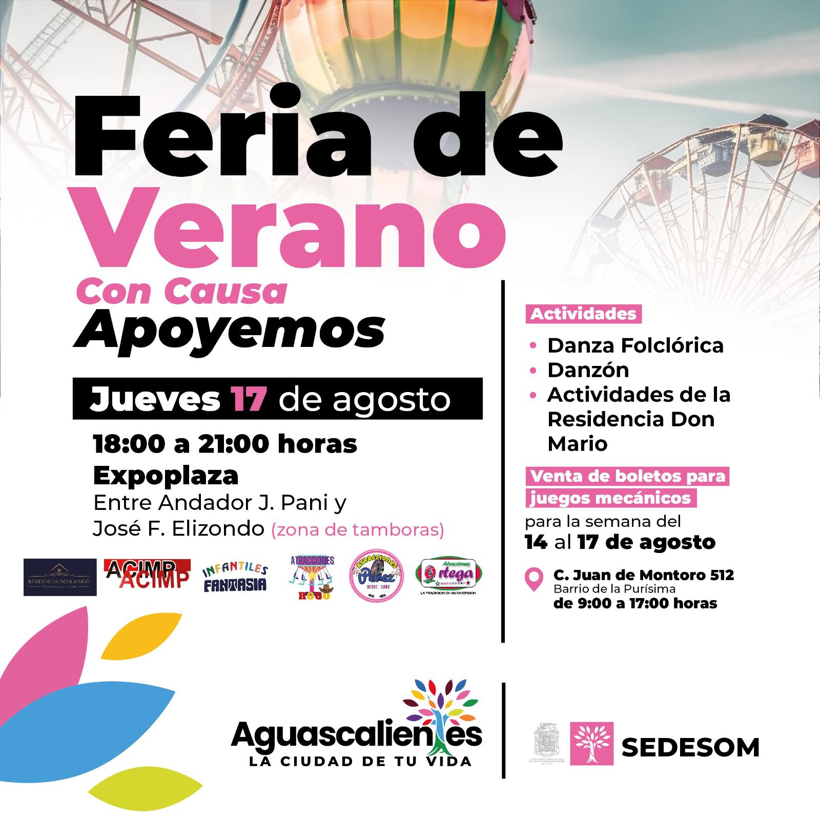 Feria de Verano «Con Causa Apoyemos» ofrece diversión familiar