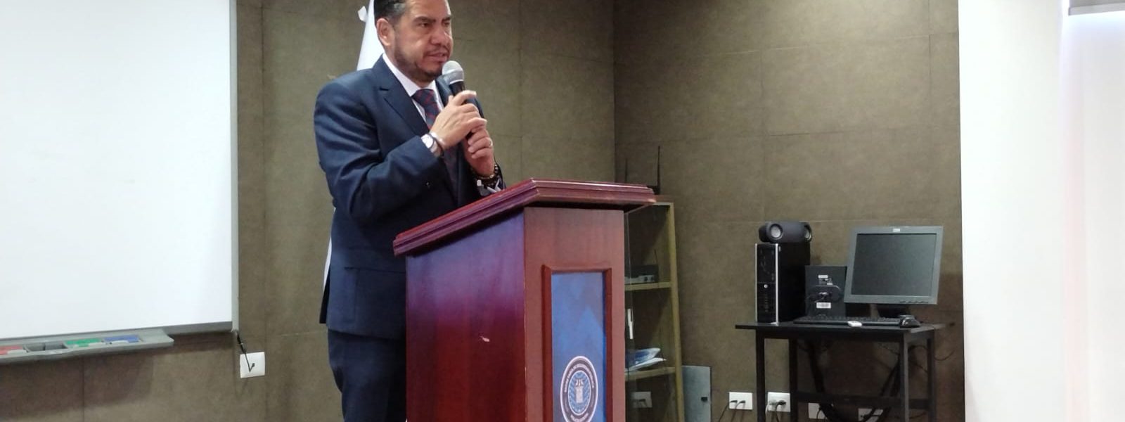 CONFERENCIA DE PRENSA DEL SECRETARIO DE SEGURIDAD PÚBLICA DEL ESTADO EN LAS INSTALACIONES DE LA UNIVERSIDAD DE LA POLICÍA