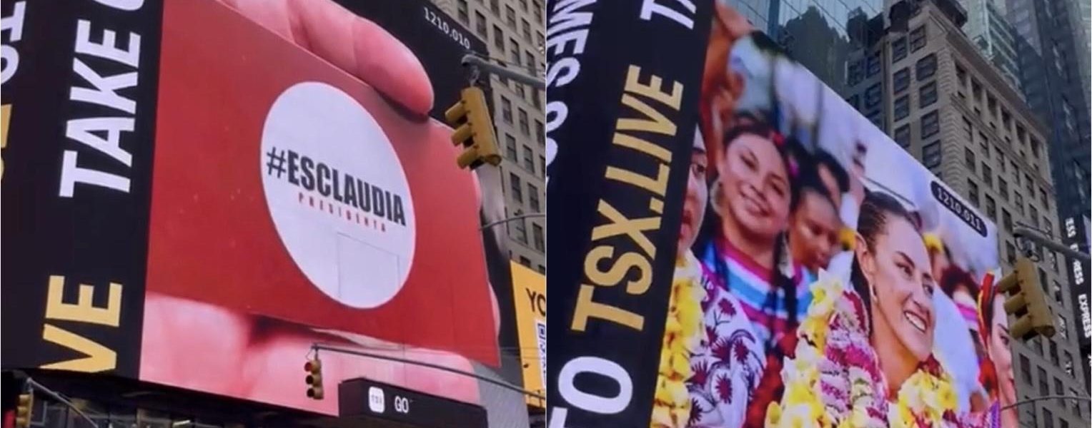 Ex senador Moreno Brizuela se atribuye pago de propaganda de Sheinbaum en Times Square