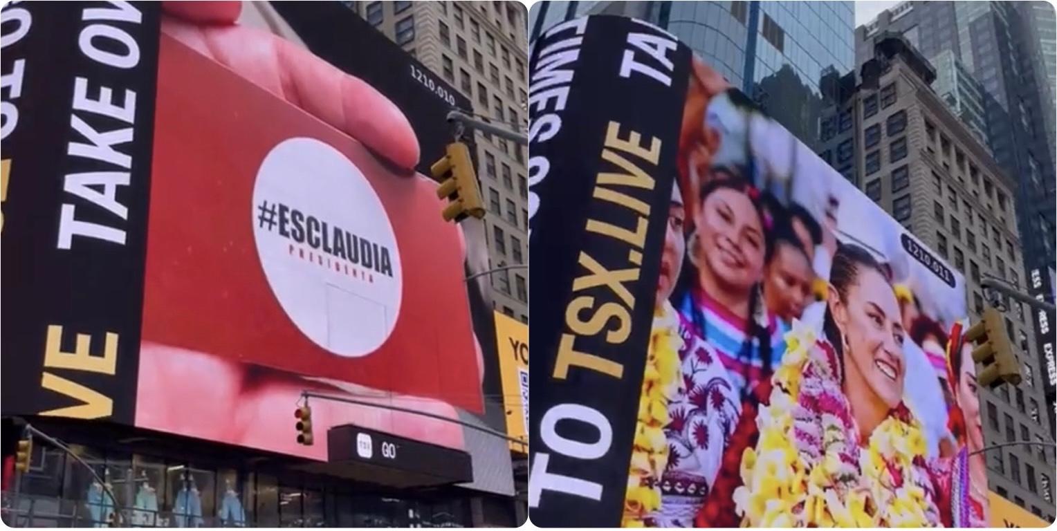 Ex senador Moreno Brizuela se atribuye pago de propaganda de Sheinbaum en Times Square