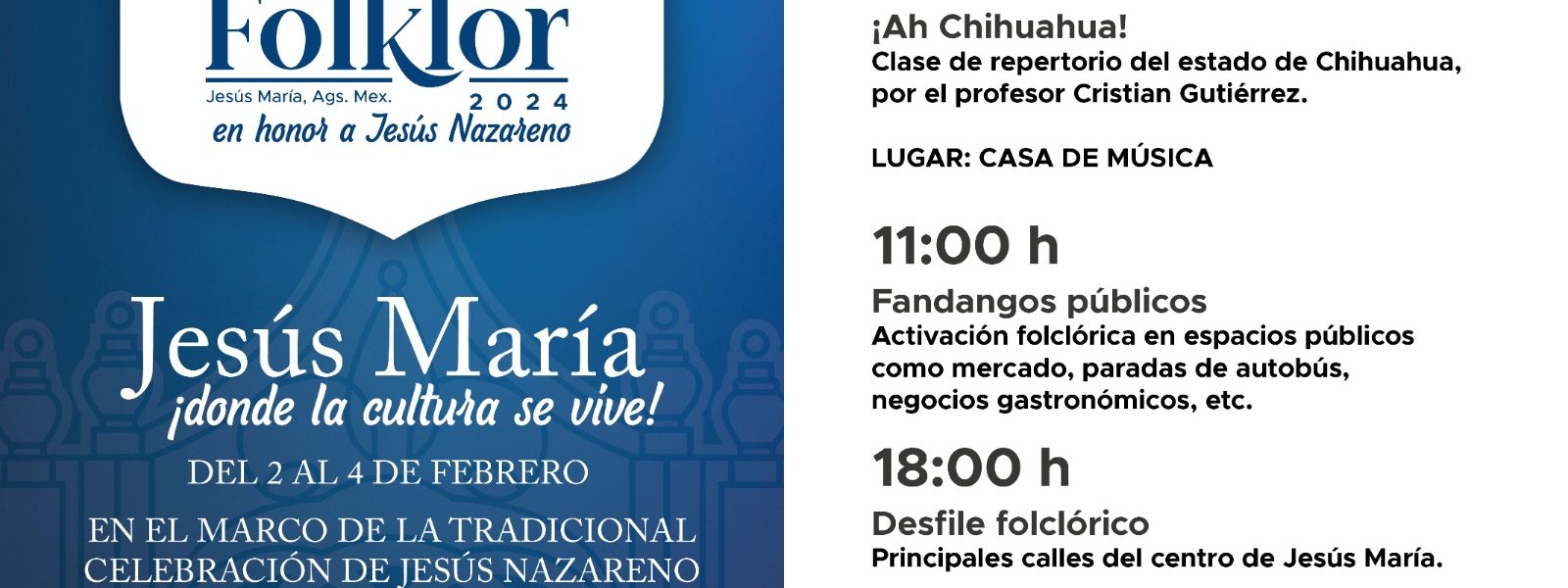 YA VIENE EL VII FESTIVAL DEL FOLKLOR EN JESÚS MARÍA