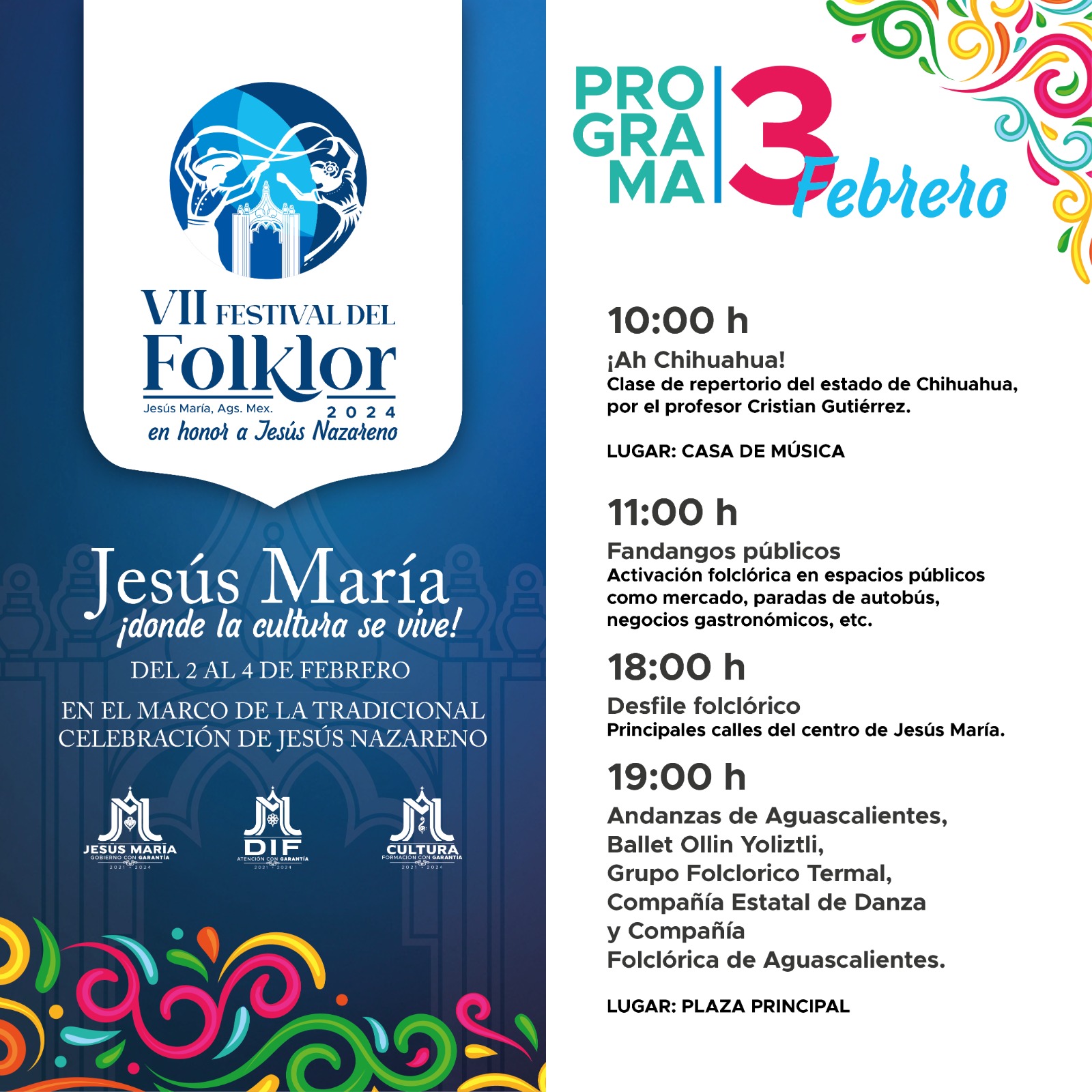 YA VIENE EL VII FESTIVAL DEL FOLKLOR EN JESÚS MARÍA