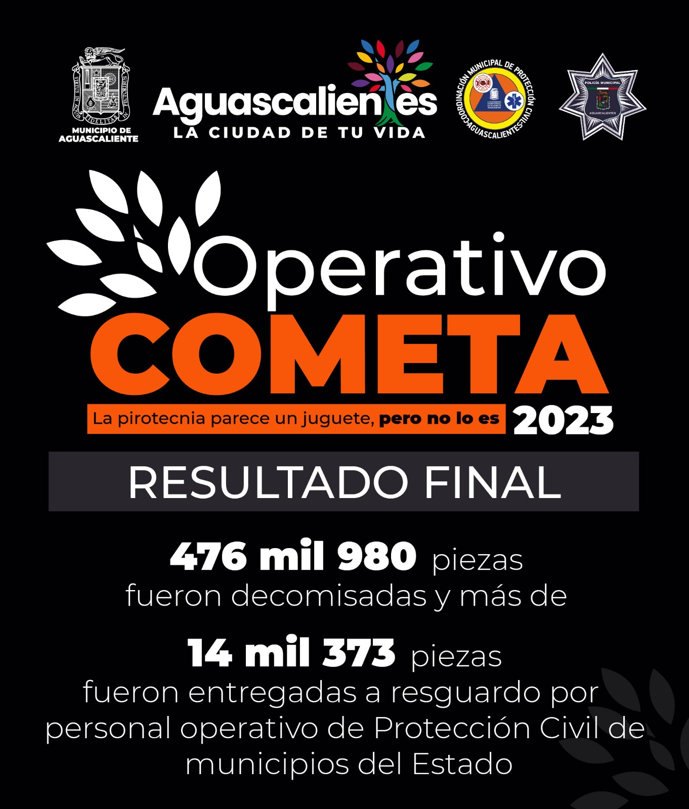 CONCLUYÓ CON ÉXITO PROTECCIÓN CIVIL MUNICIPAL EL OPERATIVO COMETA 2023