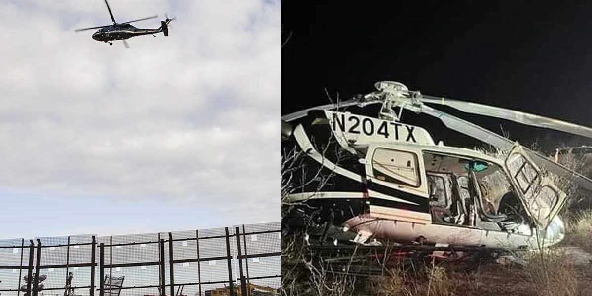 Cae helicoptero que patrullaba la frontera con Texas