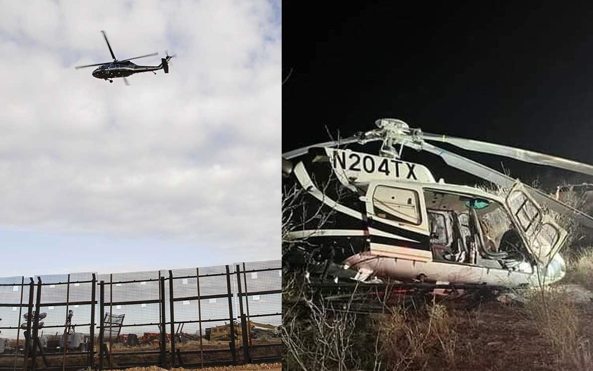 Cae helicoptero que patrullaba la frontera con Texas