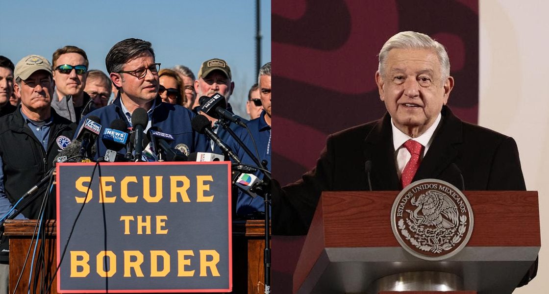 AMLO se burla de la visita de Mike Johnson en la frontera «no les salió su numerito»