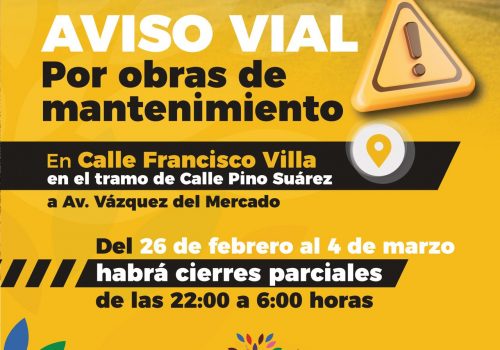 COMIENZA MUNICIPIO REHABILITACIÓN EN LAS CALLES 20 DE NOVIEMBRE Y FRANCISCO VILLA