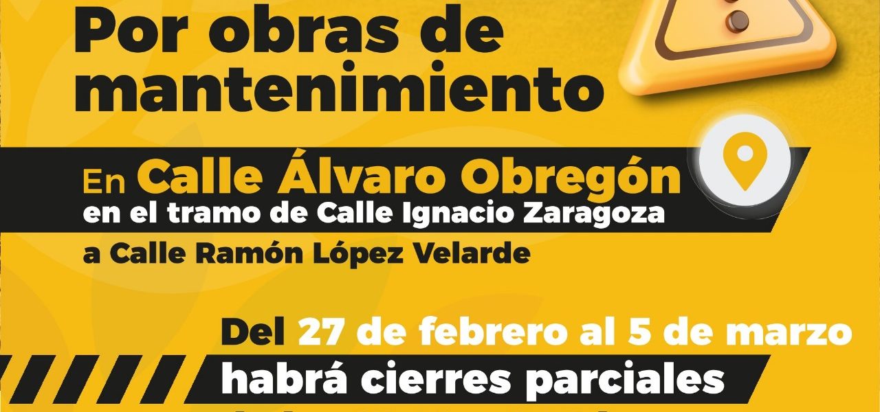 MUNICIPIO DE AGUASCALIENTES INICIA OBRAS DE REHABILITACIÓN EN LA CALLE ÁLVARO OBREGÓN