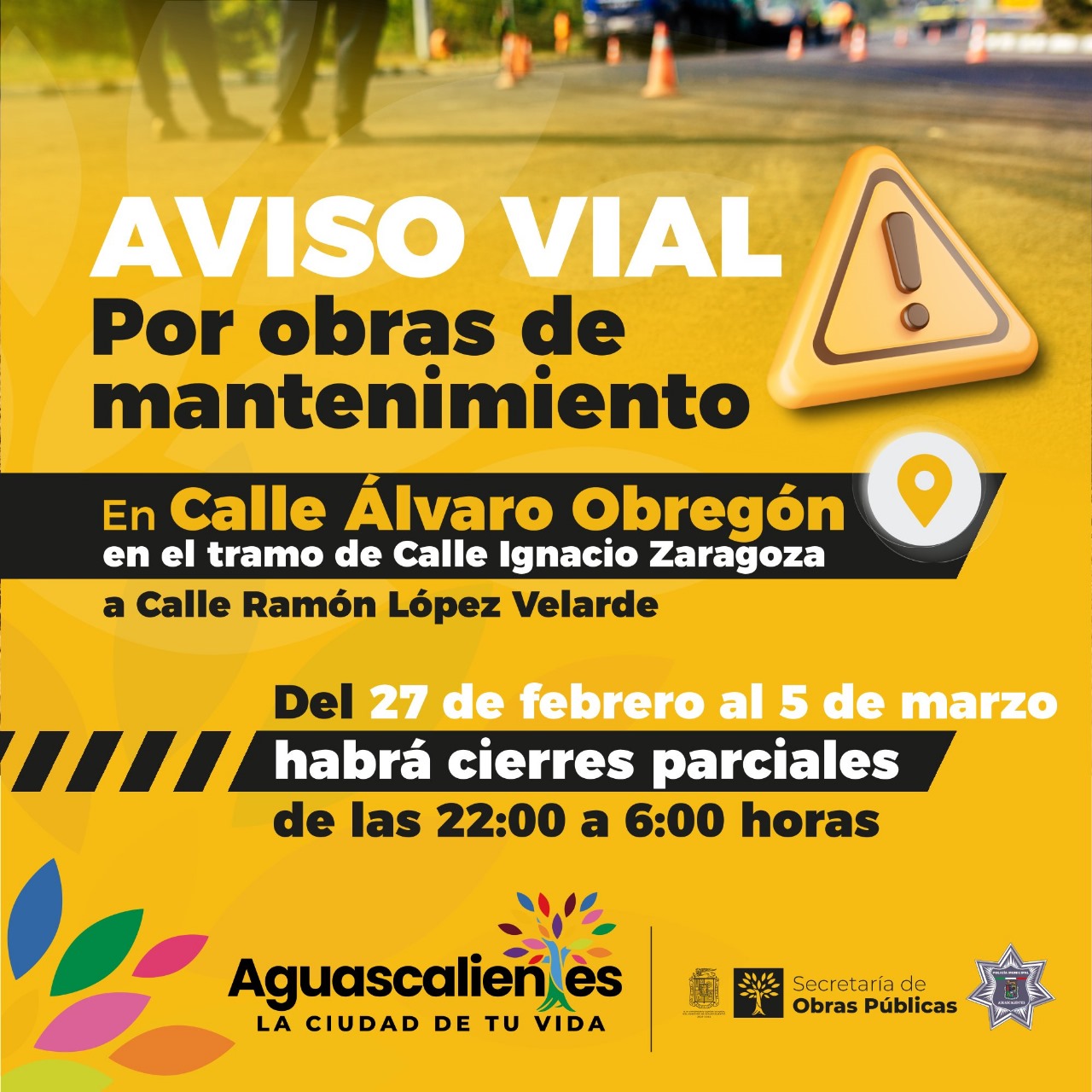 MUNICIPIO DE AGUASCALIENTES INICIA OBRAS DE REHABILITACIÓN EN LA CALLE ÁLVARO OBREGÓN