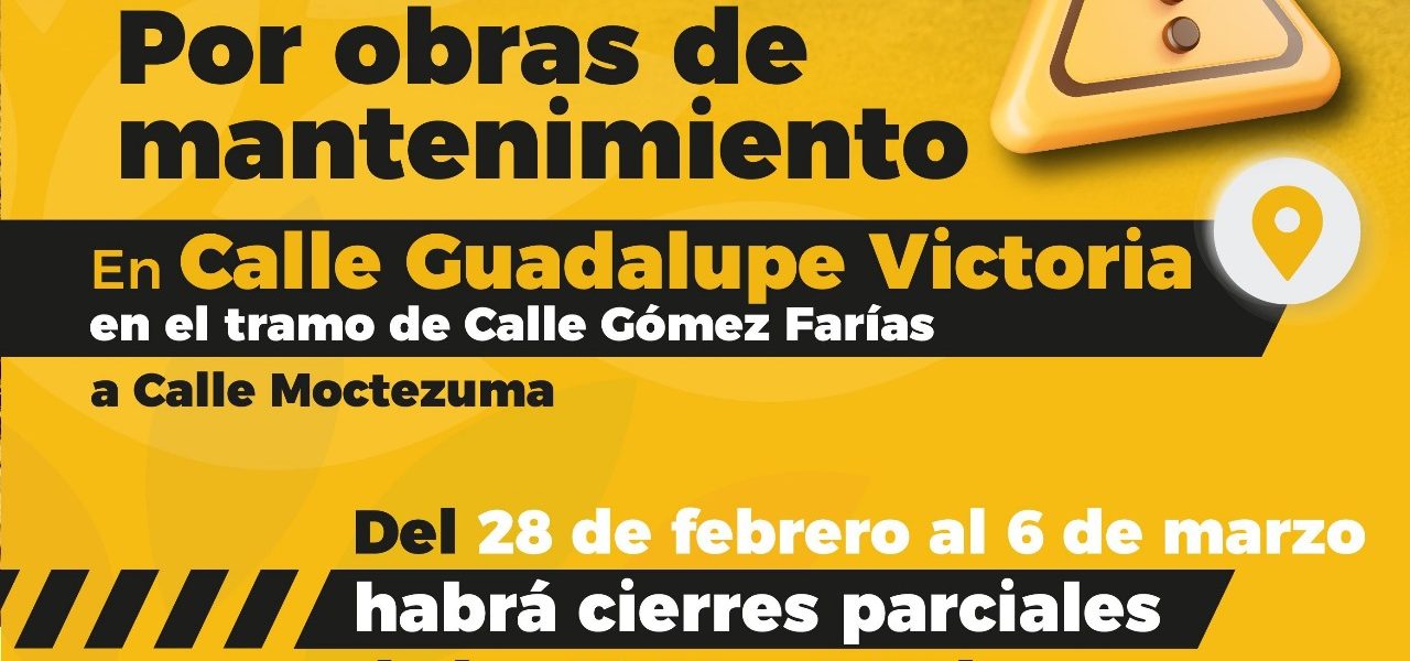 COMIENZA MUNICIPIO TRABAJOS DE REHABILITACIÓN EN LA CALLE GUADALUPE VICTORIA