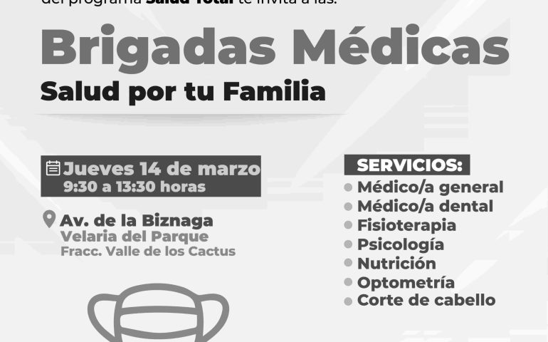 INVITA DIF MUNICIPAL A LAS BRIGADAS MÉDICAS EN LAS COLONIAS