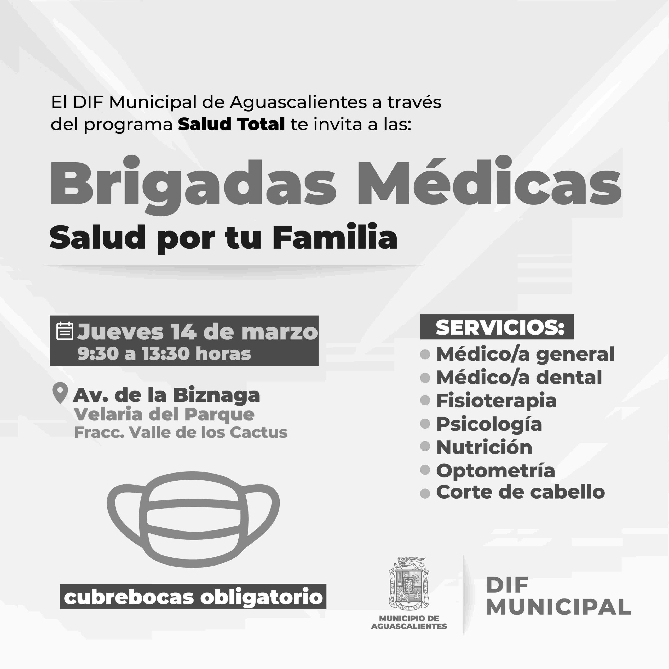 INVITA DIF MUNICIPAL A LAS BRIGADAS MÉDICAS EN LAS COLONIAS