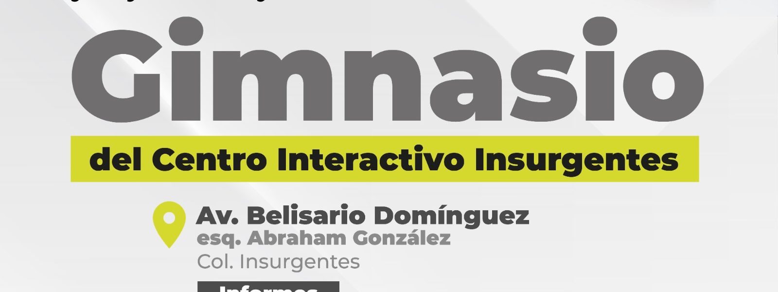INVITA IMJUVA A INSCRIBIRSE AL GIMNASIO DEL CENTRO INTERACTIVO INSURGENTES