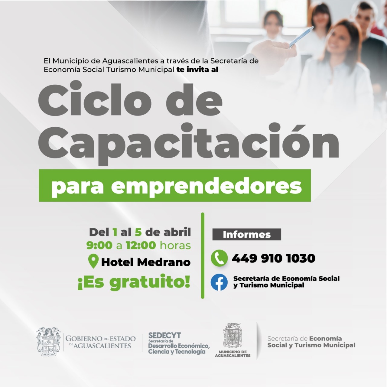 INVITAN MUNICIPIO Y SEDECYT A CICLO DE CAPACITACIÓN PARA EMPRENDEDORES