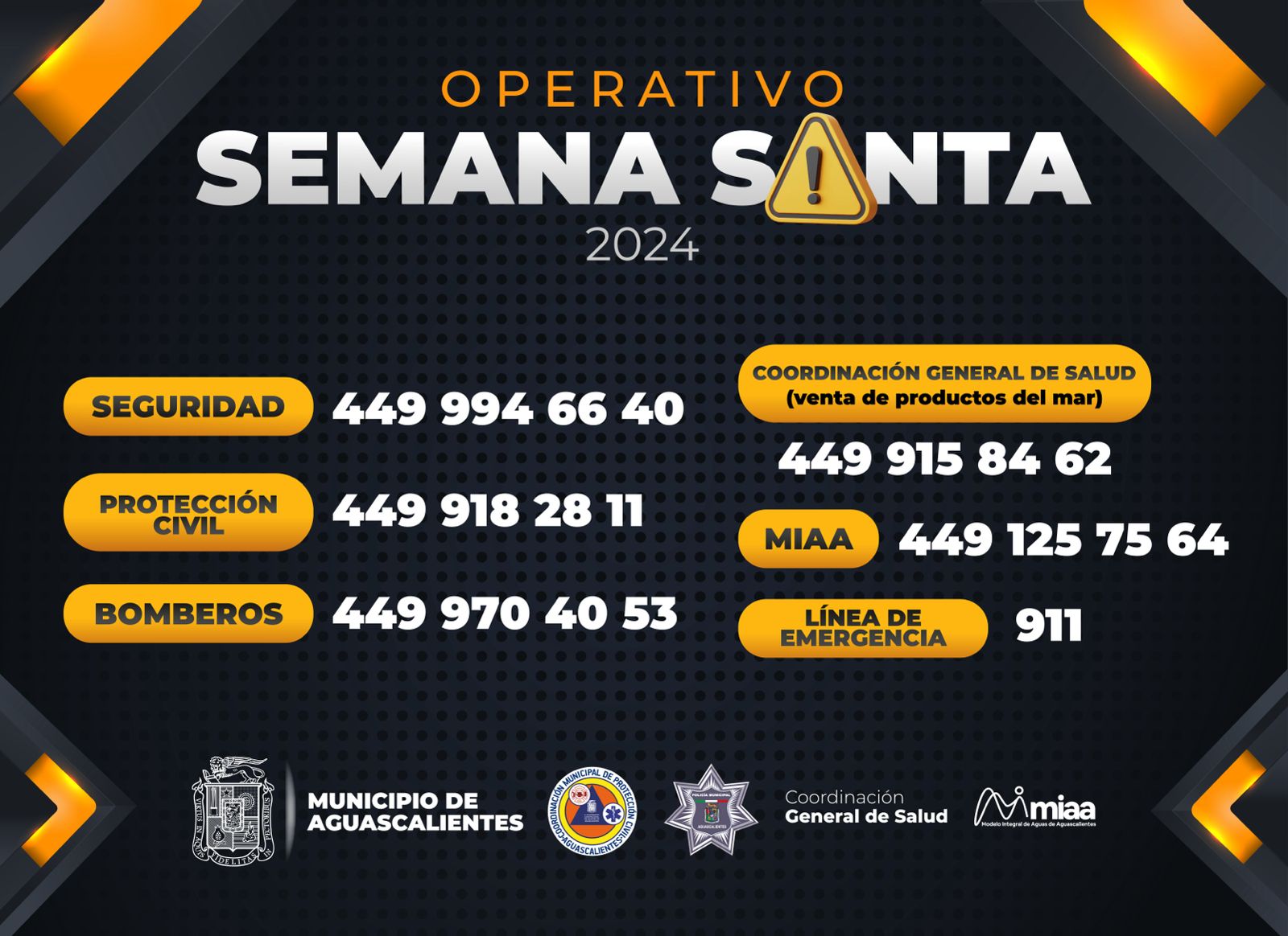 IMPLEMENTARÁ MUNICIPIO DE AGUASCALIENTES OPERATIVO SEMANA SANTA 2024