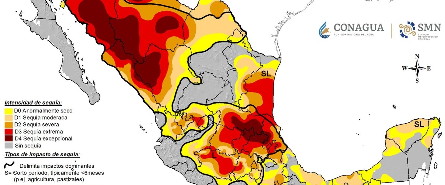 Estos son los estados más afectados por la sequia extrema