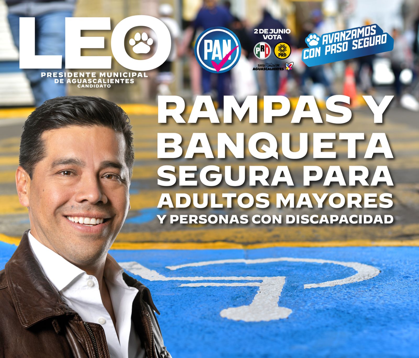 LEO MONTAÑEZ DARÁ CONTINUIDAD A LA CREACIÓN DE RAMPAS Y BANQUETAS SEGURAS