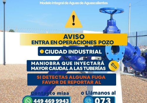 SE INFORMA A LA CIUDADANÍA QUE ENTRA EN OPERACIÓN POZO UBICADO EN AV. JULIO DÍAZ TORRE