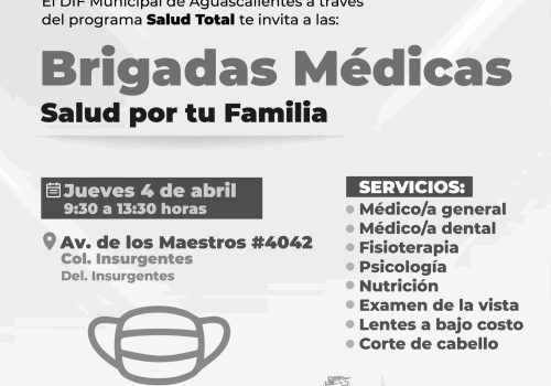 INVITA DIF MUNICIPAL A ACERCARSE A LAS BRIGADAS MÉDICAS