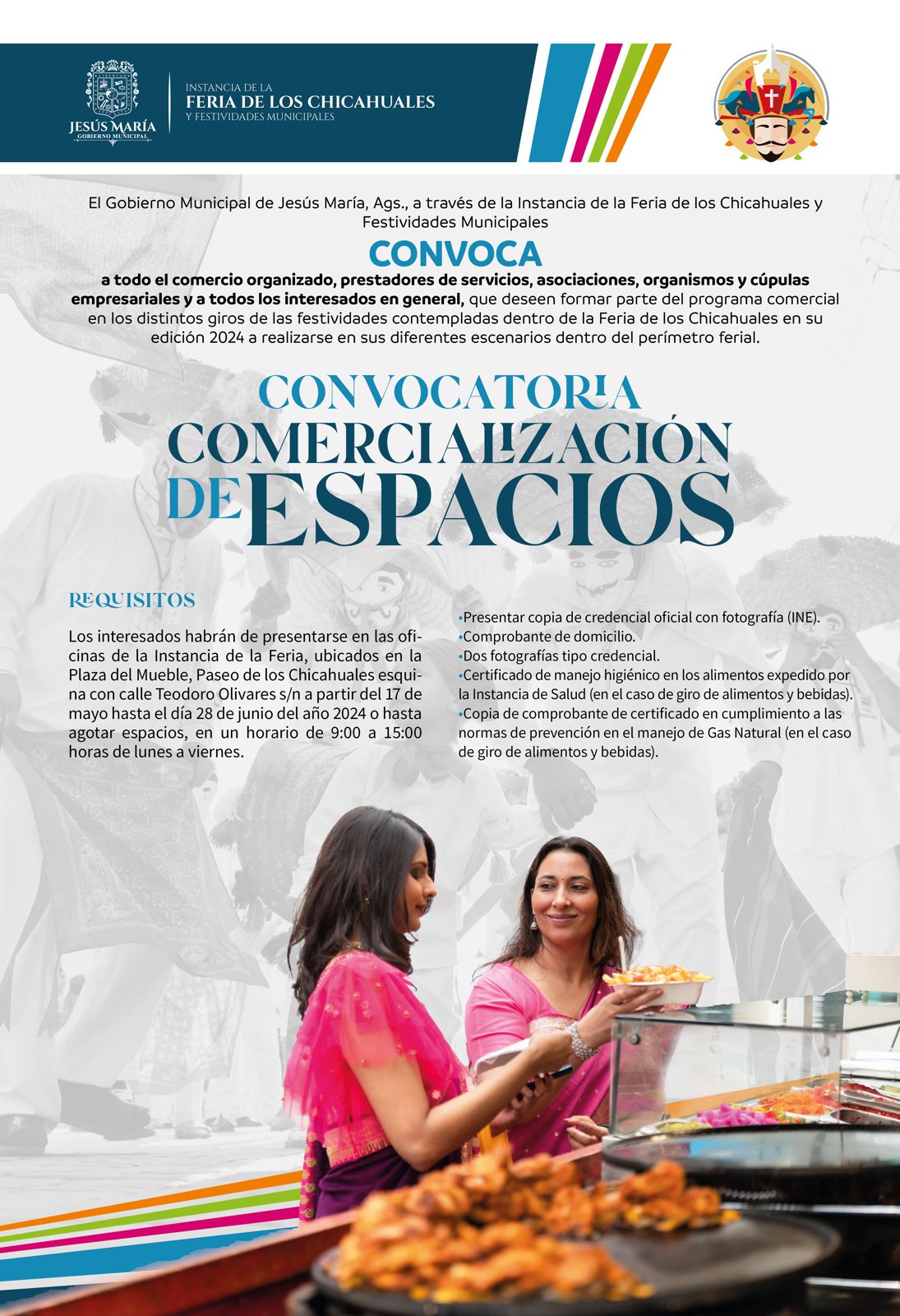 CONVOCATORIA PARA LA COMERCIALIZACIÓN DE ESPACIOS EN LA FERIA DE LOS CHICAHUALES 2024