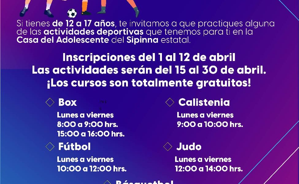 ¿NO SABES QUÉ HACER EN VACACIONES? INSCRÍBETE GRATIS A LOS TALLERES DE LA CASA DEL ADOLESCENTE