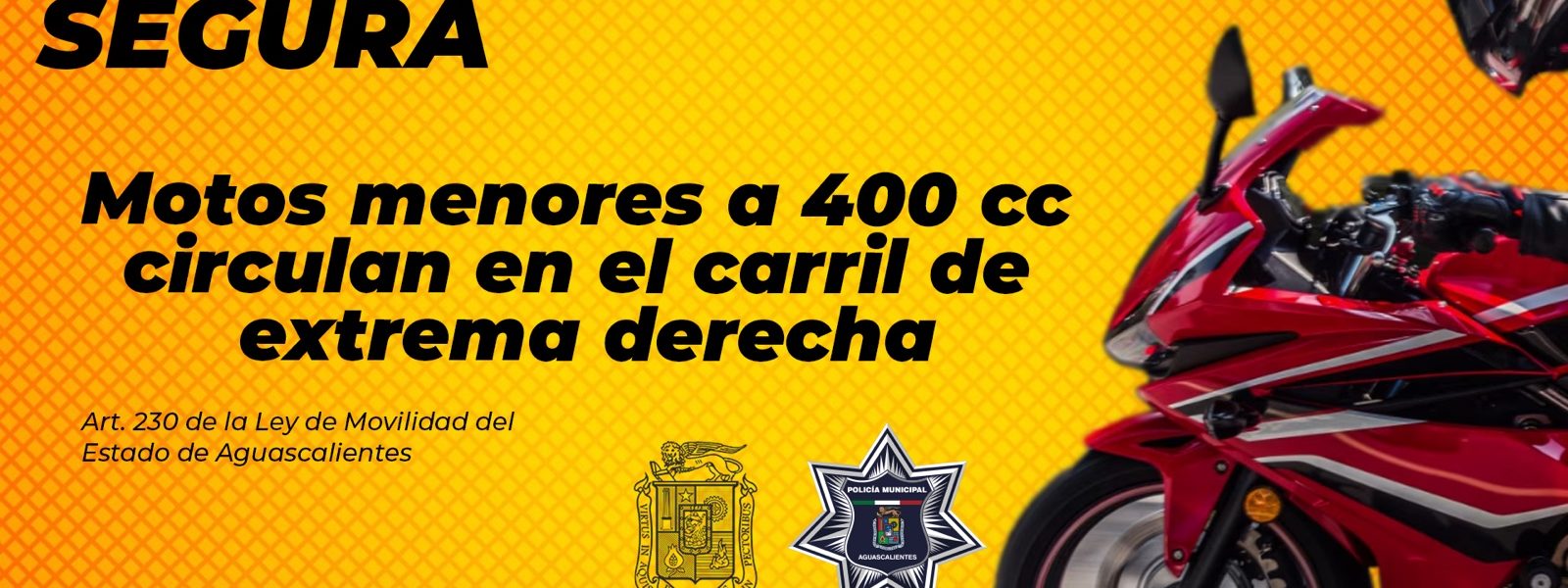 RECUERDA POLICÍA VIAL A MOTOCICLISTAS QUE DEBEN CIRCULAR POR LOS CARRILES DE EXTREMA DERECHA