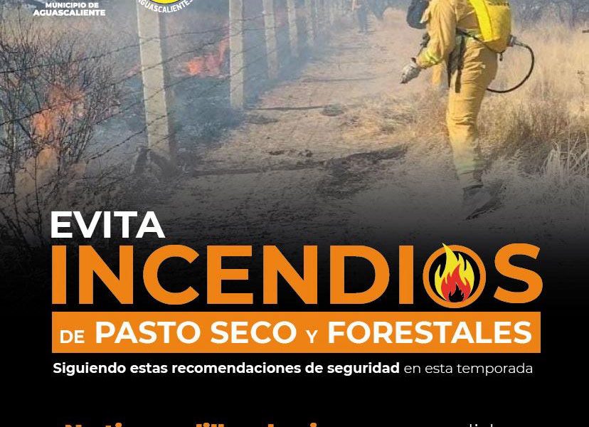 REITERA PROTECCIÓN CIVIL MUNICIPAL LLAMADO A SEGUIR MEDIDAS DE PREVENCIÓN DE INCENDIOS FORESTALES Y DE PASTO SECO