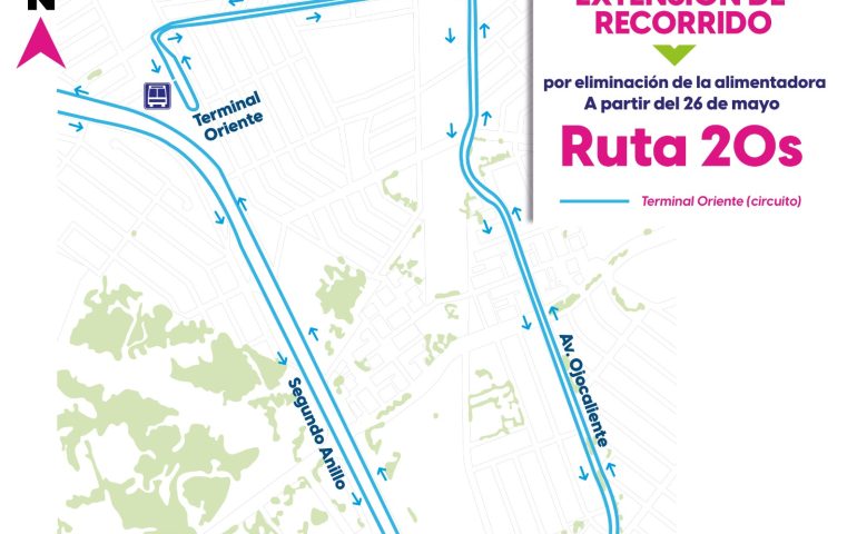 RUTAS 20 NORTE y 20 SUR AMPLÍAN SU RECORRIDO A PARTIR DEL DOMINGO