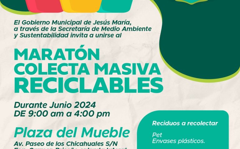 COMPROMETIDO CON EL MEDIO AMBIENTE, JESÚS MARÍA LLEVA A CABO COLECTA MASIVA DE DESECHOS