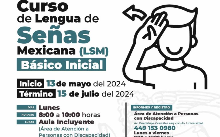 INVITA DIF MUNICIPAL A INSCRIBIRSE A LOS NUEVOS CURSOS DE LENGUA DE SEÑAS MEXICANA (LSM)