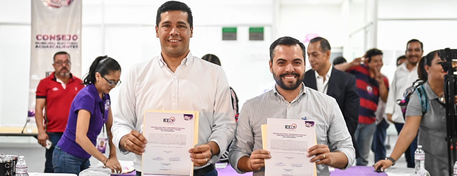 RECIBE LEO MONTAÑEZ CONSTANCIA DE MAYORÍA COMO PRESIDENTE MUNICIPAL DE AGUASCALIENTES