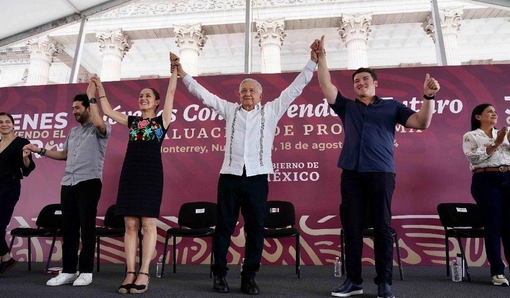 AMLO y Claudia en Nuevo León: “No habrá devaluación de fin de sevenio”; dijo el presidente