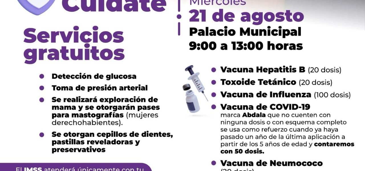 Jornada de Salud Gratuita en Palacio Municipal de Aguascalientes Este 21 de Agosto
