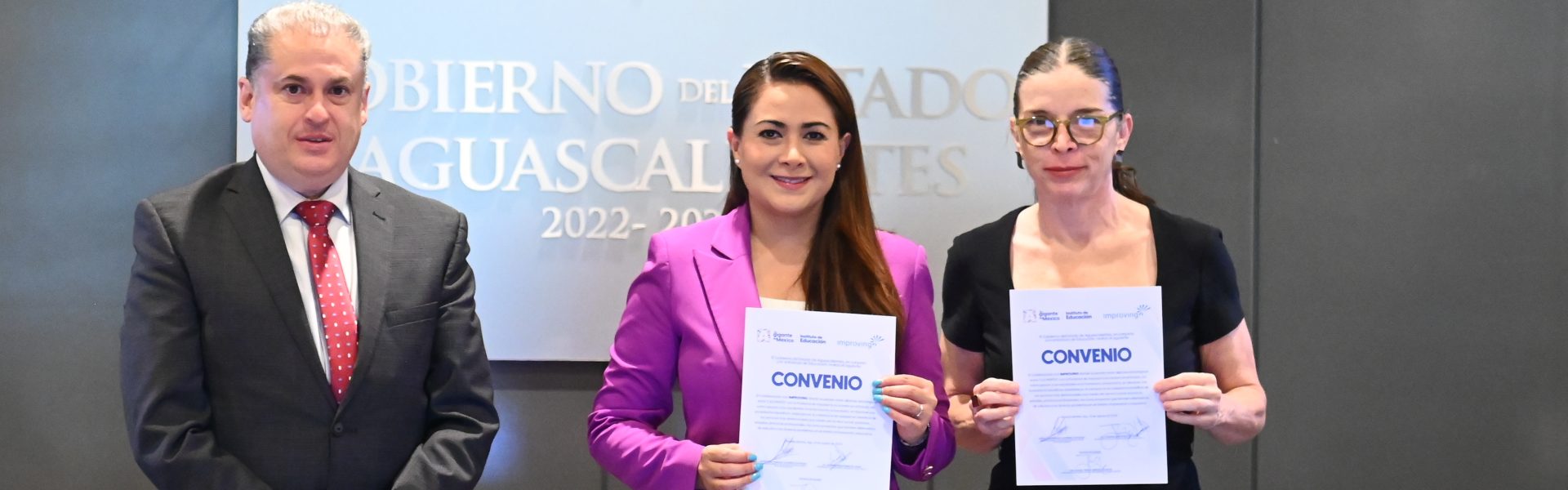 TERE JIMÉNEZ, RECTORES Y LA EMPRESA IMPROVING FIRMAN CONVENIO; UNIVERSITARIOS ENFOCADOS A NUEVAS TECNOLOGÍAS TENDRÁN ACCESO A MEJORES OPORTUNIDADES